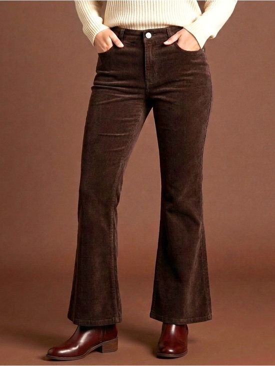 RSQ Pants - RSQ Tilly's High Rise Corduroy Flare Pants Dark Brown / Espresso Size 30